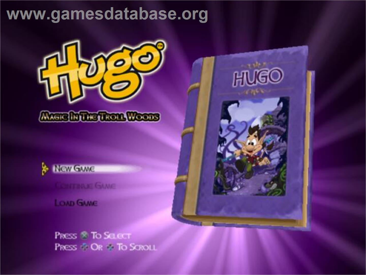 Hugo - Magic In The Trollwoods - Sony Playstation 2 - Artwork - Title Screen